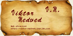 Viktor Medved vizit kartica